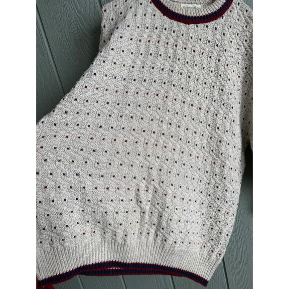 Vintage St. John’s Bay 100% Cotton Textured Knit Sweater – Made in USA – Size L - Picture 3 of 6